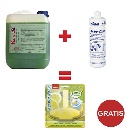 Pachet Detergent Hard Konga  Odorizant concentrat Kiehl  Gratuit Odorizant Sano Bon